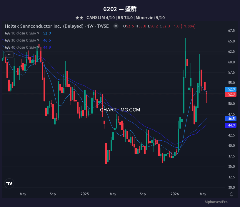 6202 盛群 — RS 74.0 | Minervini 9/10